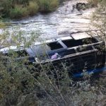Не далеко от Краснодара микроавтобус с пятнадцатью пассажирами слетел в реку