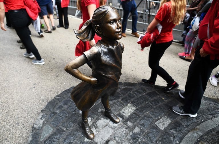  State Street Corporation заплатила за угнетения при создании статуи против гендерного неравенства