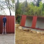 Хрупкая девушка построила дом своей мечты из старых контейнеров